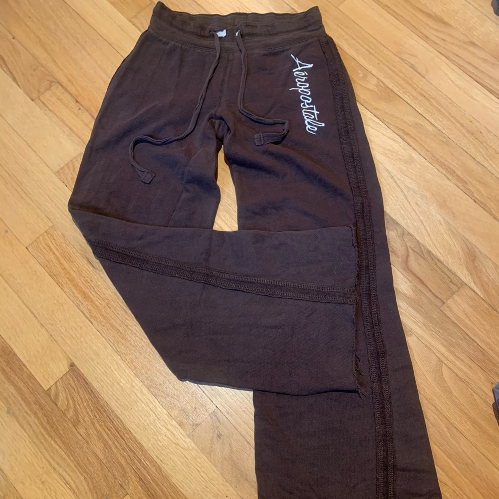 Aeropostale wide leg brown sweats, size XXS